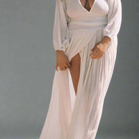 Harper Flowing Chiffon Maxi Dress with Side Slit and Elegant Draping for Elegant Occasions Rebooters Maxi Women's Dresses