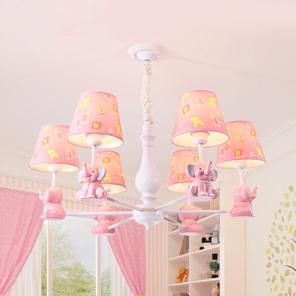 Girls Bedroom Bunny Hanging Lights Metal Animal Pink Pendant Light - Rebooters