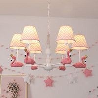 Bedroom Trapezoid Shade Hanging Ceiling Lamp with Swan Fabric - Rebooters