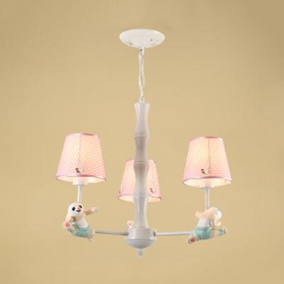Kindergarten Tapered Shade Suspension Light Panda Chandelier - Rebooters