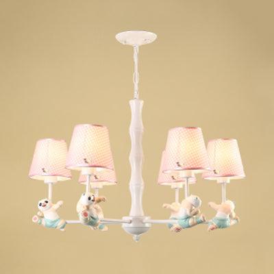 Kindergarten Tapered Shade Suspension Light Panda Chandelier - Rebooters
