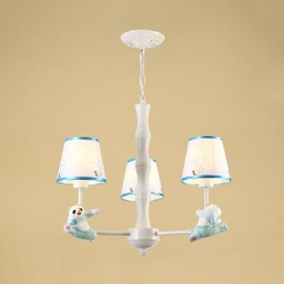Kindergarten Tapered Shade Suspension Light Panda Chandelier - Rebooters