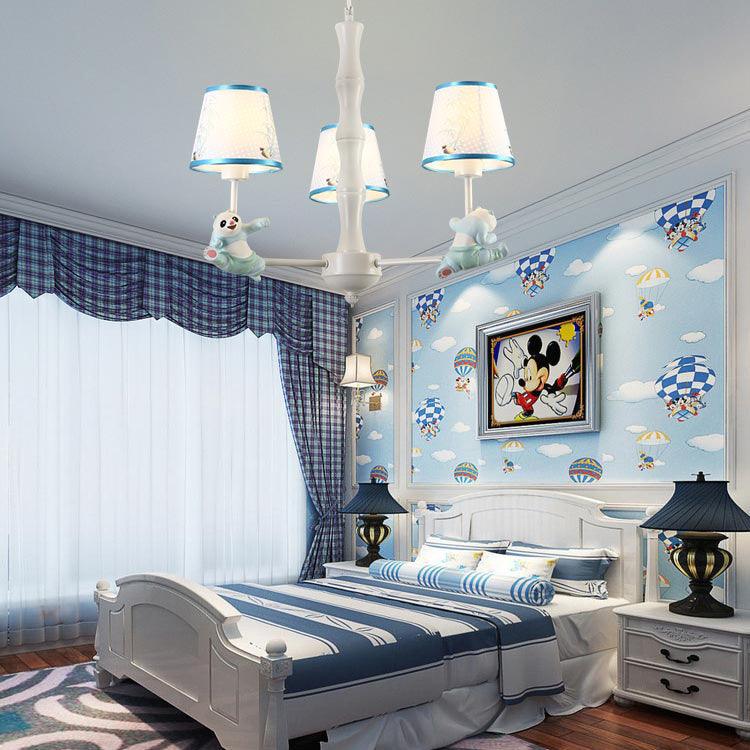 Kindergarten Tapered Shade Suspension Light Panda Chandelier - Rebooters