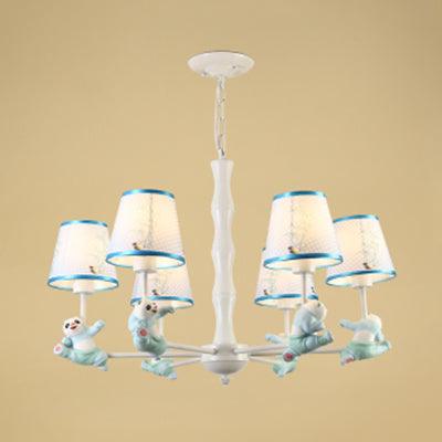 Kindergarten Tapered Shade Suspension Light Panda Chandelier - Rebooters