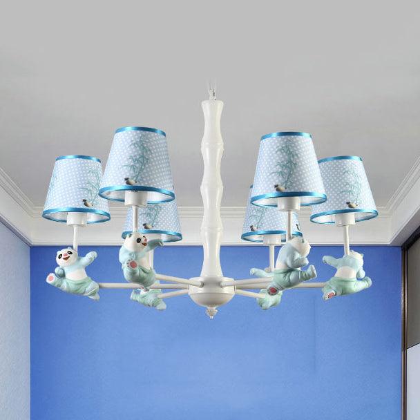Kindergarten Tapered Shade Suspension Light Panda Chandelier - Rebooters