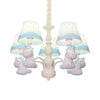 Fabric Tapered Shade Hanging Ceiling Lamp Nordic Unicorn Chandelier - Rebooters