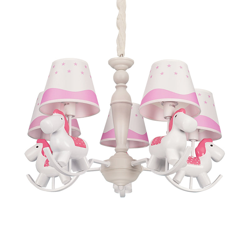 Cartoon Unicorn Hanging Lamp 5/6 Lights for Nursery Room - Rebooters