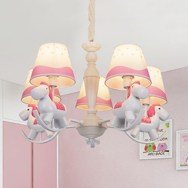 Cartoon Unicorn Hanging Lamp 5/6 Lights for Nursery Room - Rebooters