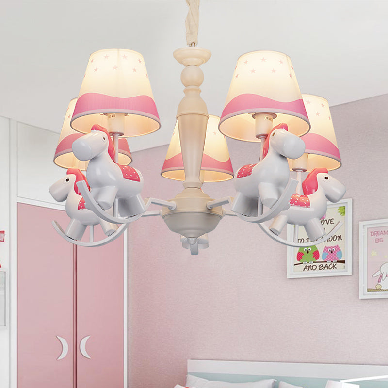 Cartoon Unicorn Hanging Lamp 5/6 Lights for Nursery Room - Rebooters