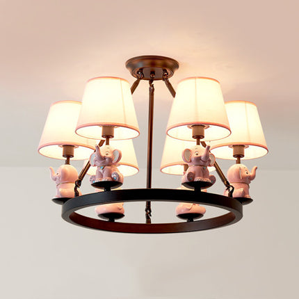 Modern Contemporary Elephant Hanging Lights 6 Lights Metal Chandelier - Rebooters