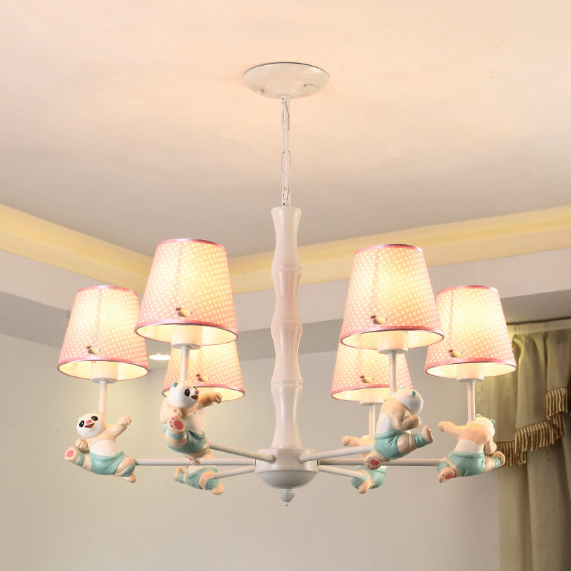 Cartoon Running Panda Hanging Lights Chandelier for Living Room - Rebooters