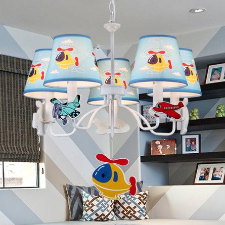 Bedroom Kindergarten Hanging Lamp with Plane Fabric Lights - Rebooters