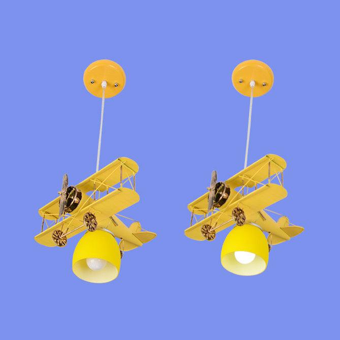 Modern Contemporary Fighter Plane Chandelier Metal Lamp for Kids - Rebooters