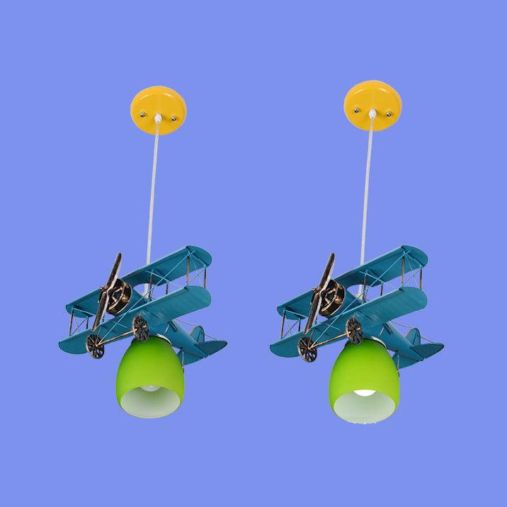 Modern Contemporary Fighter Plane Chandelier Metal Lamp for Kids - Rebooters