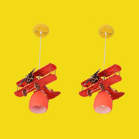 Modern Contemporary Fighter Plane Chandelier Metal Lamp for Kids - Rebooters
