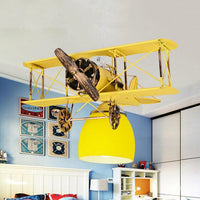Modern Contemporary Fighter Plane Chandelier Metal Lamp for Kids - Rebooters