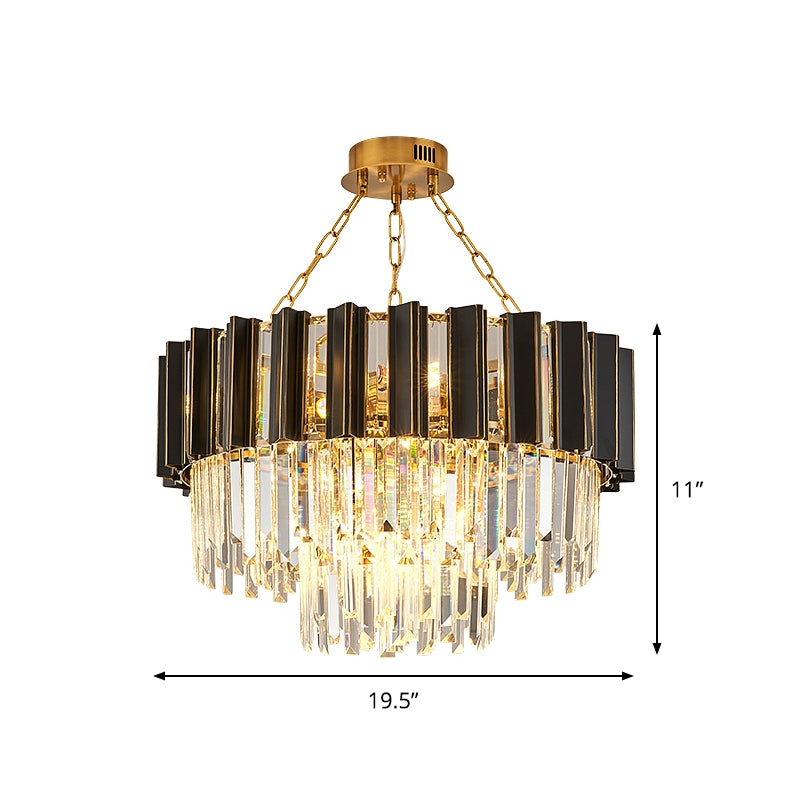 3 Tiers Tapered Bedroom Hanging Pendant Modernism Chandelier - Rebooters