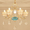 Gold Floral Chandelier Lighting Mid Century 6/8 Heads Pendant - Rebooters