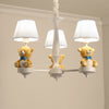 Pleated Fabric Tapered Chandelier Cartoon 3/5-Bulb Lamp - Rebooters