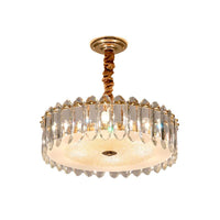 6-Light Hanging Lamp Modernism Circular Clear K9 Crystal Chandelier - Rebooters