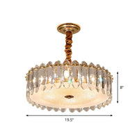 6-Light Hanging Lamp Modernism Circular Clear K9 Crystal Chandelier - Rebooters