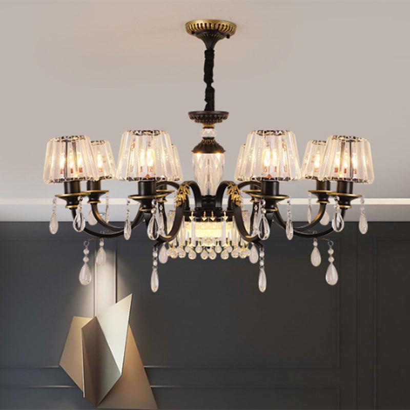 Black 3/8-Bulb Ceiling Chandelier Simplicity Pendant Light - Rebooters