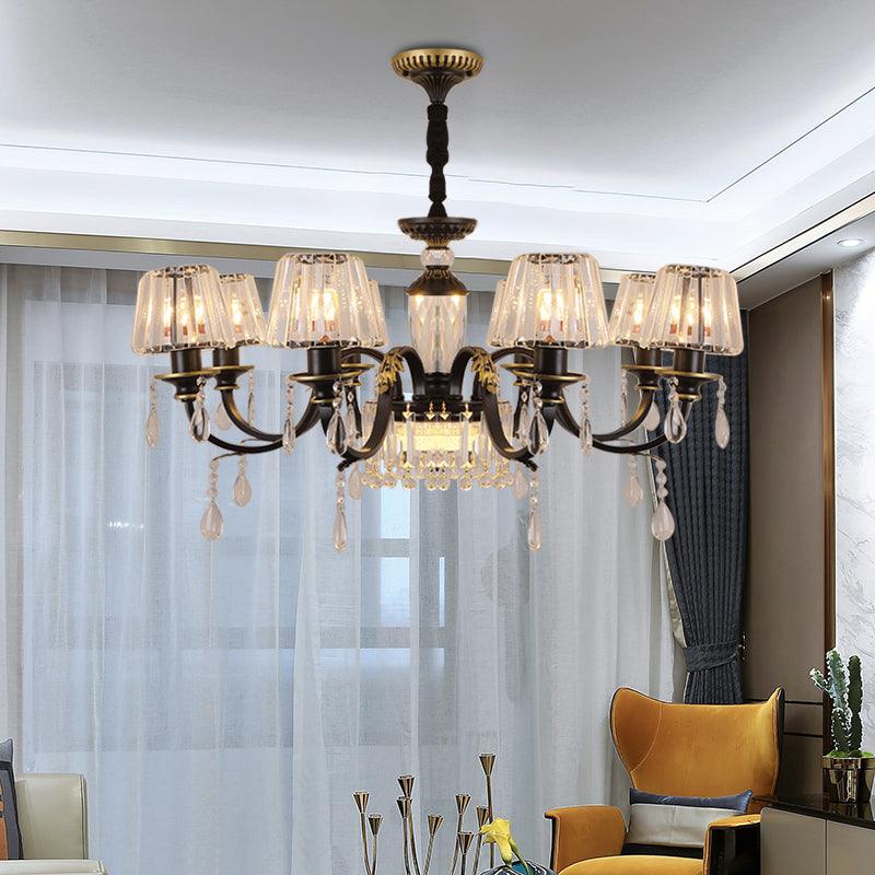 Black 3/8-Bulb Ceiling Chandelier Simplicity Pendant Light - Rebooters