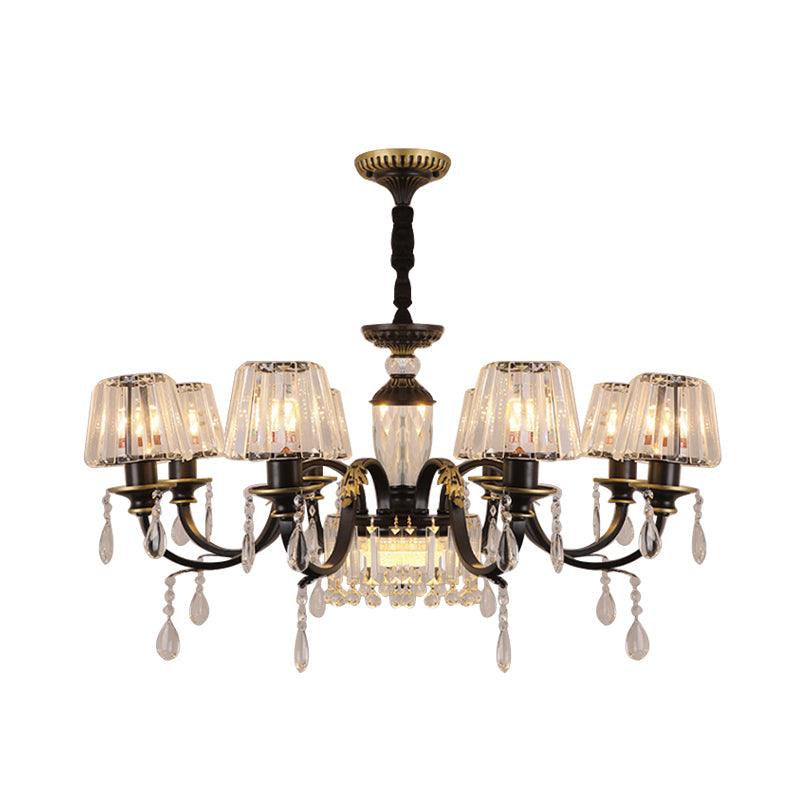 Black 3/8-Bulb Ceiling Chandelier Simplicity Pendant Light - Rebooters