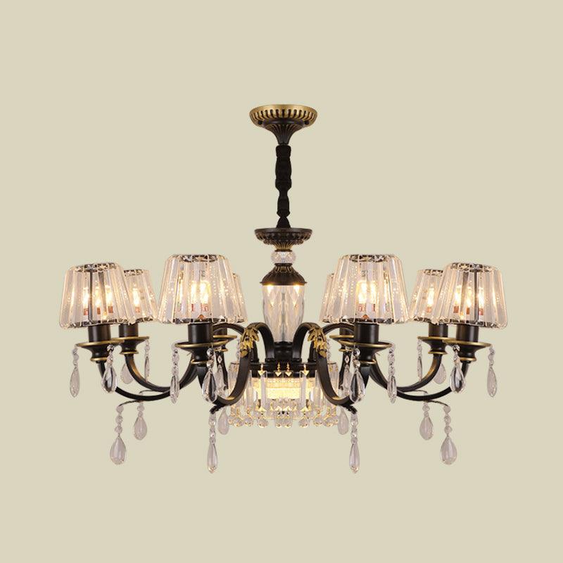 Black 3/8-Bulb Ceiling Chandelier Simplicity Pendant Light - Rebooters