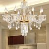 Bell/Candle Crystal Chandelier Light Vintage 8 Lights Gold - Rebooters