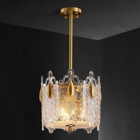 4 Lights Pendant Chandelier Traditional Round K9 Crystal Light Gold - Rebooters