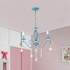 Iron Scroll Arm Candelabrum Chandelier Pastoral 3 Bulb - Rebooters