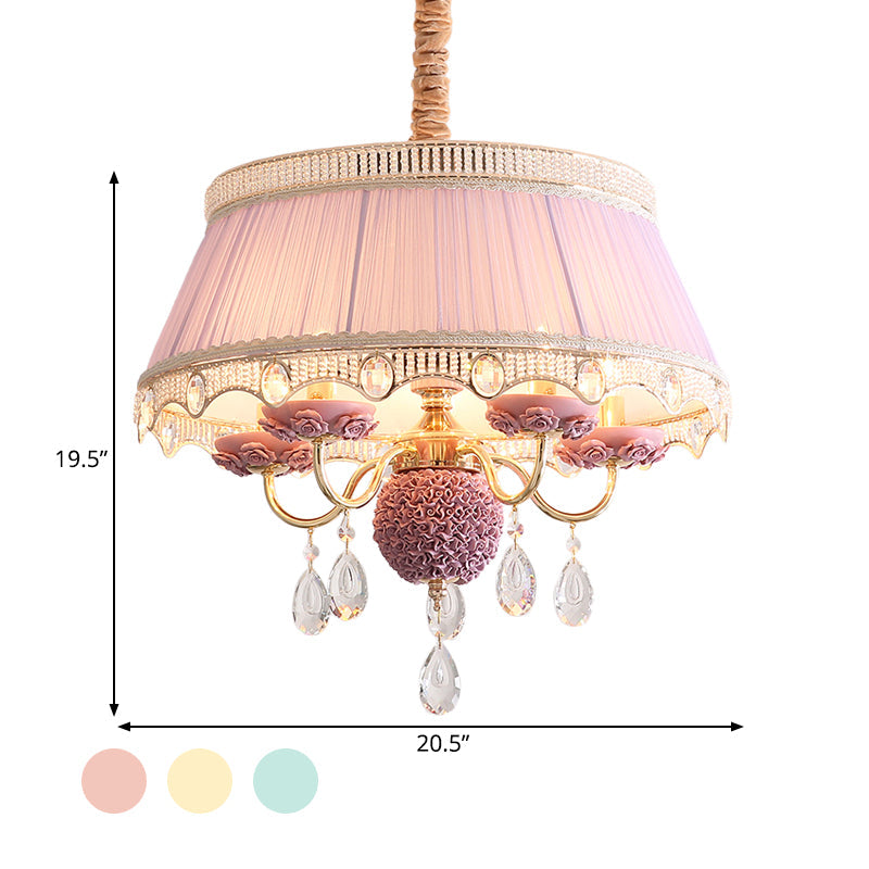 5 Bulbs Candlestick Hanging Light Pastoral Style Chandelier - Rebooters