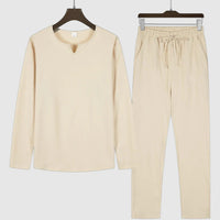 Men's long sleeve top and drawstring pants set Rebooters mens 2 piece set