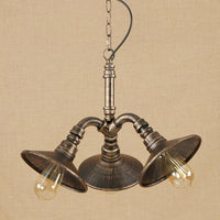 Antique Stylish Cone Chandelier Lighting 3 Bulbs Fixture Bronze - Rebooters