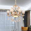 Gold Finish Bowl Shape Pendant Lamp Mid Century 6 Bulbs - Rebooters