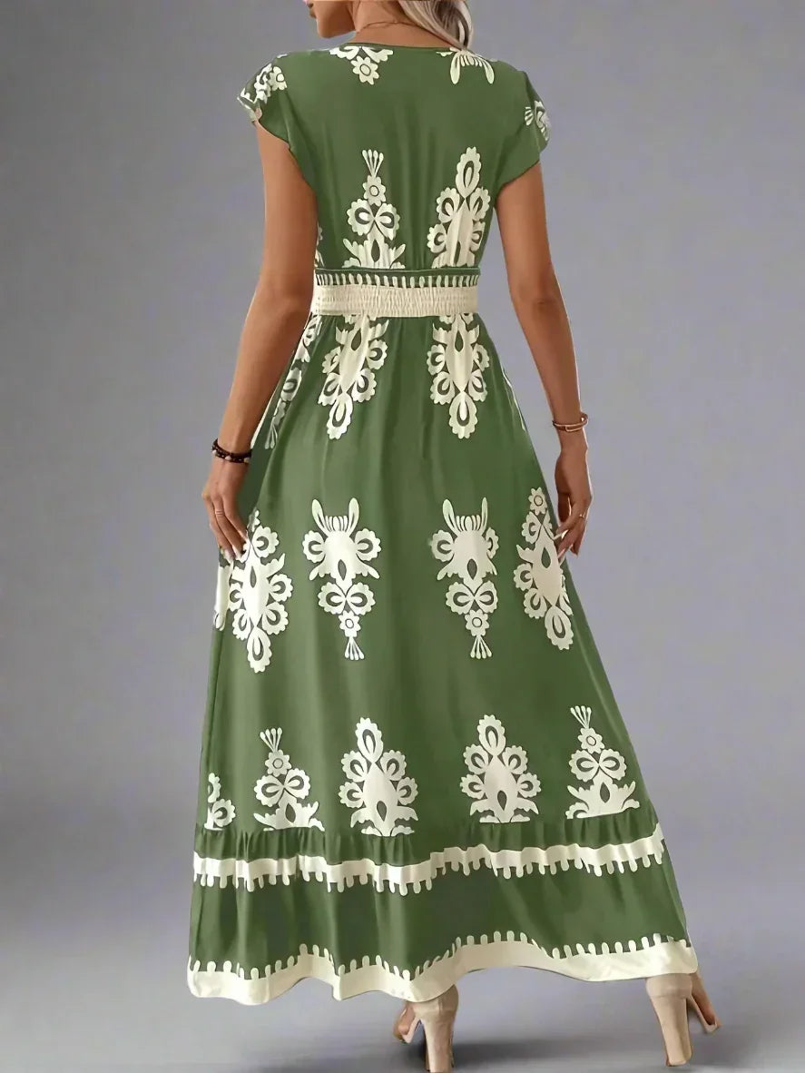 Elegant Women's Maxi Dress with Flowy Bohemian Style Rebooters Maxi Women's Dresses