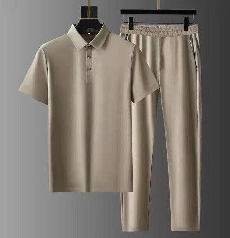 Men's Polo Shirt and Trousers Set for Effortless Casual Style Rebooters mens 2 piece set