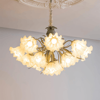 Vintage Bell Orchid Living Room Chandelier Design Light | Rebooters - Rebooters