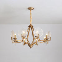 8 Heads Candle-Style Ceiling Chandelier Gold Finish Light - Rebooters