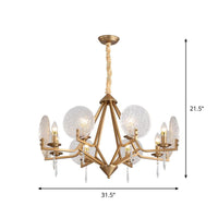 8 Heads Candle-Style Ceiling Chandelier Gold Finish Light - Rebooters