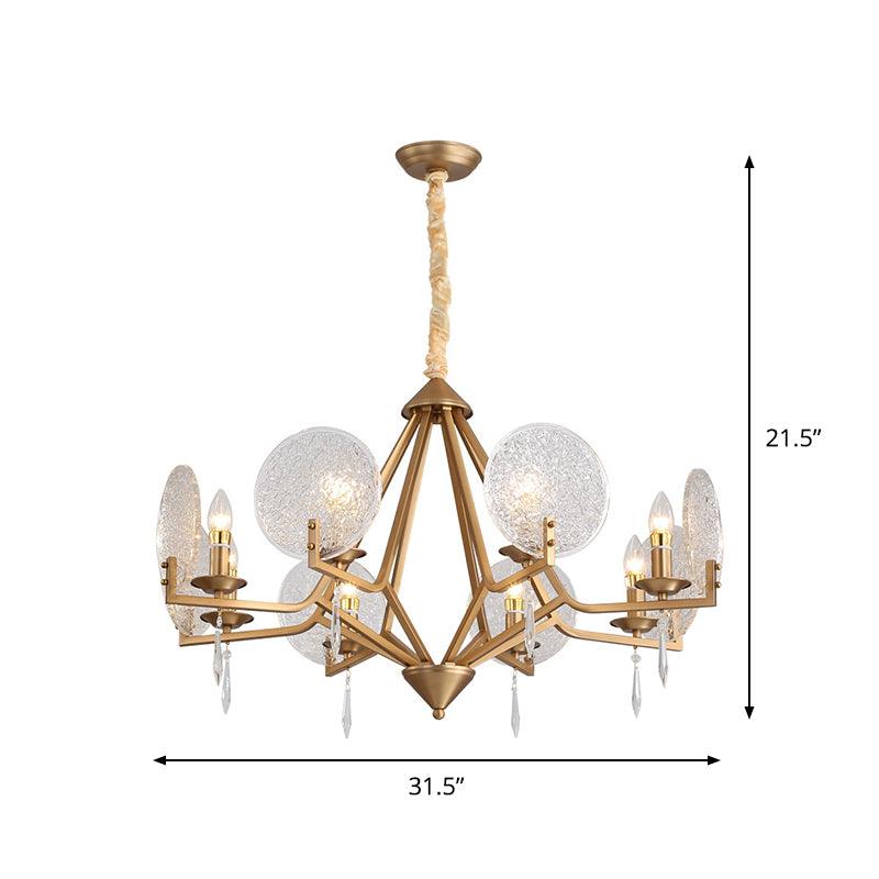 8 Heads Candle-Style Ceiling Chandelier Gold Finish Light - Rebooters