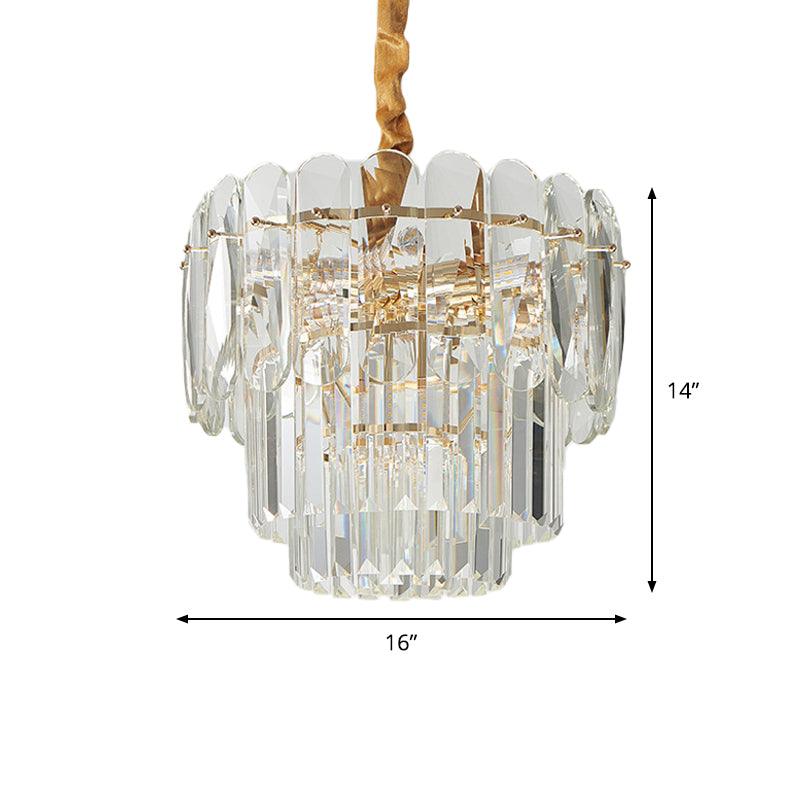 3-Layer Round Chandelier Lamp Nordic 8-Bulb Ceiling Light - Rebooters