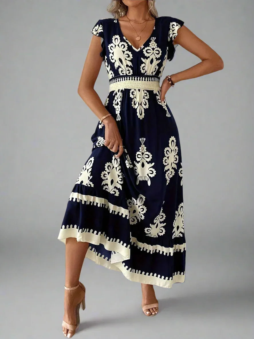 Elegant Women's Maxi Dress with Flowy Bohemian Style Rebooters Maxi Women's Dresses