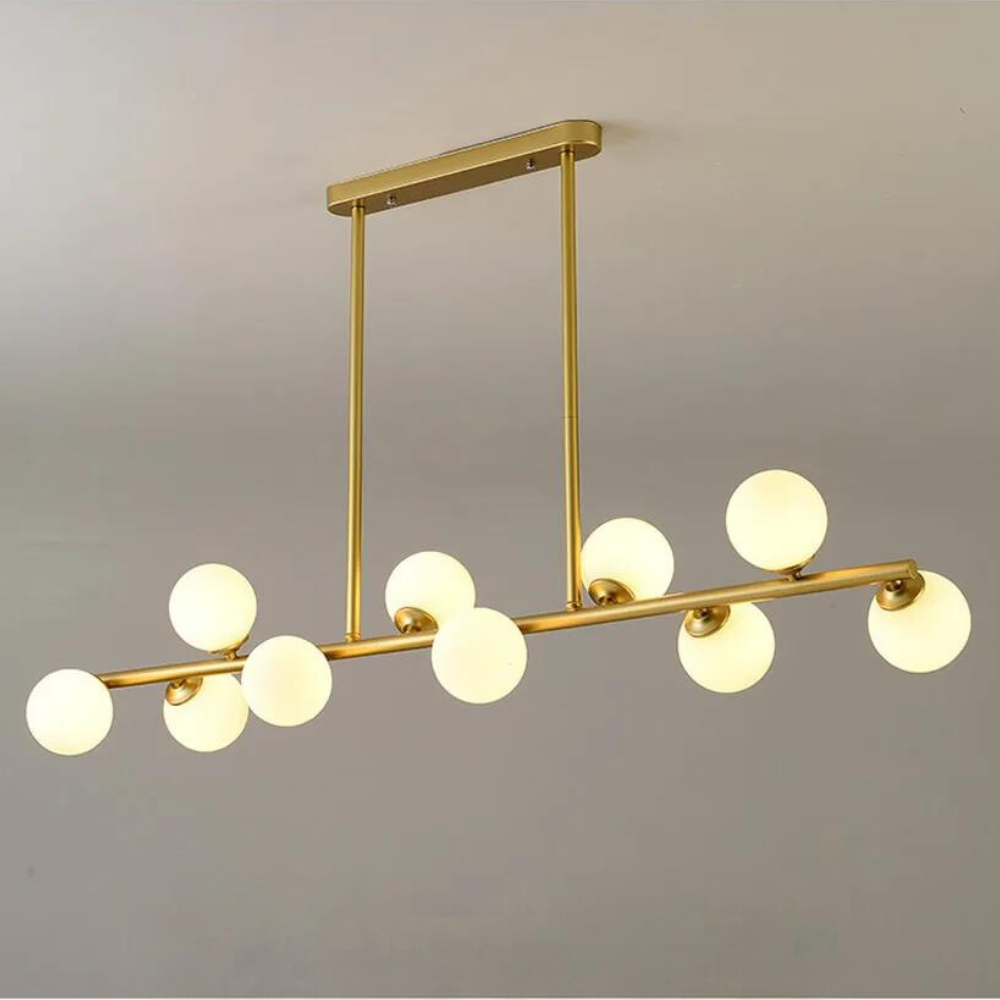 Modern Long Pole Glass Horizontal Chandelier for Elegant Spaces | Rebooters - Rebooters