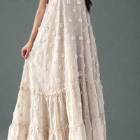 Daisy Loose-Fit Maxi Dress with Floral Décor and Flow Rebooters Maxi Women's Dresses