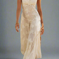 Maya Maxi Dress with Intricate Floral Embroidery and Flowing Silhouette for Elegant Style - Rebooters -Women's Dresses