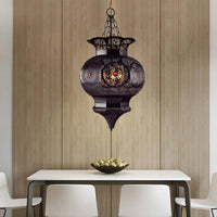 Black 3-Head Chandelier Lighting Arab Metal Vase Ceiling Lamp - Rebooters