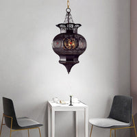 Black 3-Head Chandelier Lighting Arab Metal Vase Ceiling Lamp - Rebooters