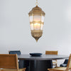 Metal Lantern Chandelier Southeast Asia 3 Bulbs Pendant - Rebooters